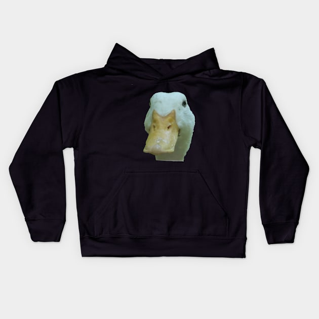 Quirky Peeking Duck - Is It Safe Cut Out Kids Hoodie by taiche